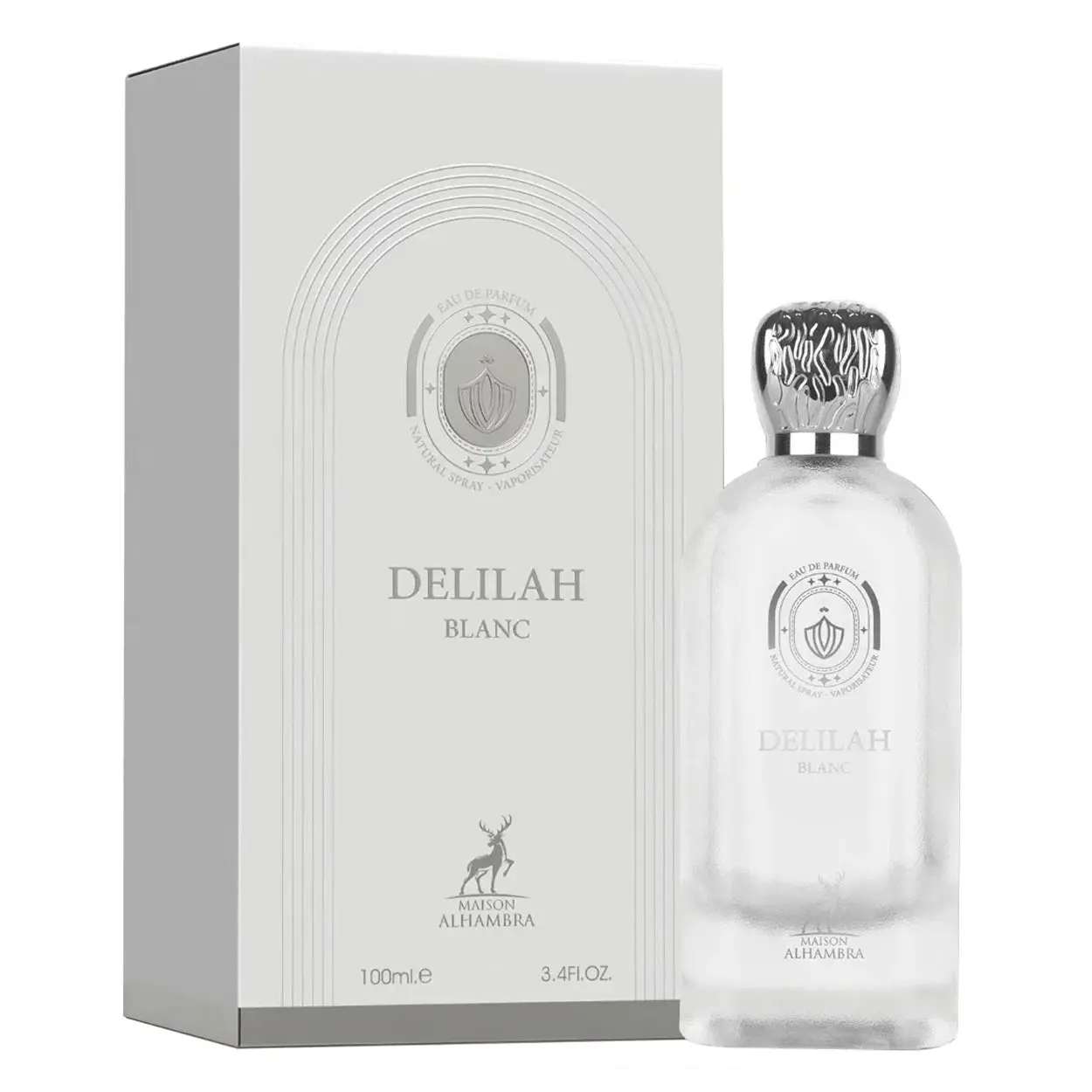 Maison Alhambra Delilah Blanc Women's Perfume, 100ml (3.4 Fl Oz) EDP Spray Fragrance, Floral Fruity EDP, Perfumes for Women, Fragrances