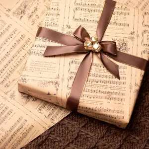 Christmas Carol Vintage Wrapping Paper Rolls | Music Sheets Eco Gift Wraps for Church Choir, Musicians, Music Teachers, Orchestra & Band , Best of gift, Meaningful gift. (Get 1 paper cutter when buying any 5 rolls)