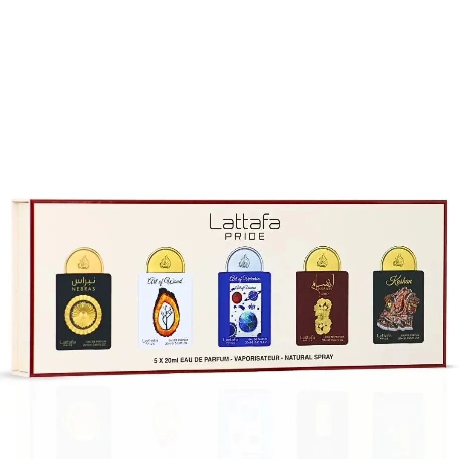 Lattafa Pride Arabian EDP Perfume Set, Collection No.3 Multi-Pack (5 x 20ml) - Ideal for Gifting with Arabian Perfumes and Fragrance Assortment