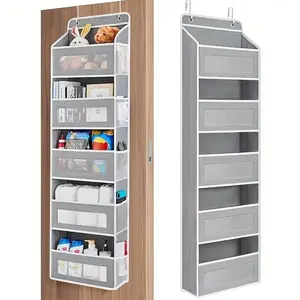 Best Space Organizer Over-the-Door Hanging Storage Rack,Heavy-Duty 5-Tier Organizer with 10 Large Clear Mesh Pockets, Anti-Tip Design for Bedroom, Bathroom, Dorm, Nursery, Door Hanging Shoe Organizer Hangable, Pantry & Closet Declutter