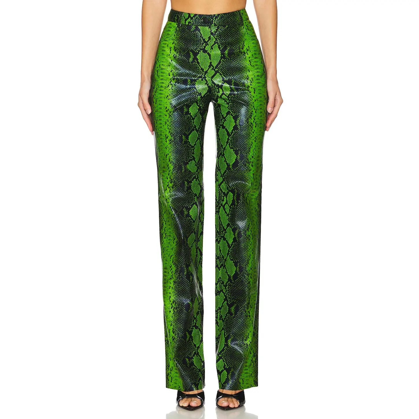 CULTNAKED Killa Trousers in Green Python