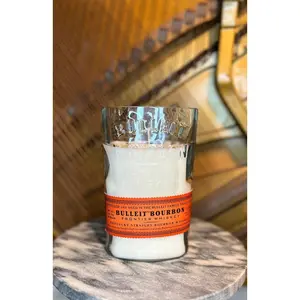 Upcycled Bulleit Bourbon Bottle Candle (2 Versions Available)