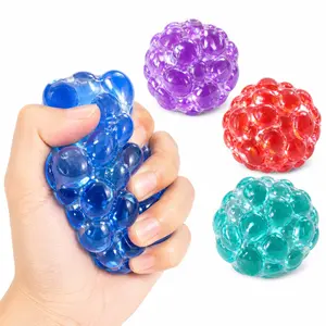 Crunchy Grape Stress Ball Fidget Toy - Satisfying Squishy Squeeze Ball for Anxiety Relief, Sensory Fidgets Squishies for Adults & Kids