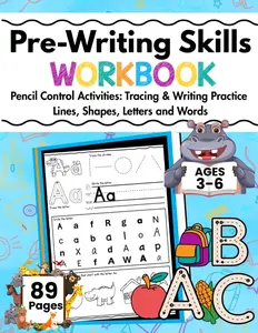 Prewriting Skills Activities: Tracing Lines Shapes Letters and Words Practice Worksheets: Writing and Drawing Workbook for Kids Ages 3–6: Pencil ... school kindergarten readiness activity book