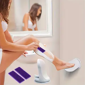 Bathroom Foot Rest Shaving Leg Step Aid Grip Holder Pedal Step Suction Cup Non Slip Foot Pedal Shower Seat Minimalist Movable Personal Platform Standing
