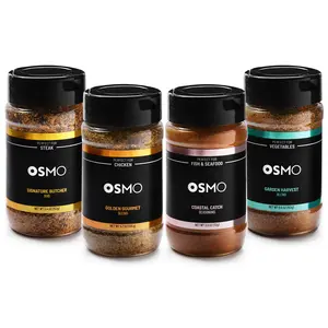 OSMO Seasoning Bundle 4pk - Premium Gourmet Seasoning Collection Perfect for Chicken, Steak, Fish or Vegetables, Chef-Selected Variety Pack for Cooking, Finishing & Grilling (4 Pack)