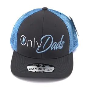 Only Dads Charcoal/Columbia Blue 3D Puff Embroidered Cap Only Dads Charcoal/Columbia Blue 3D Puff Embroidered Cap