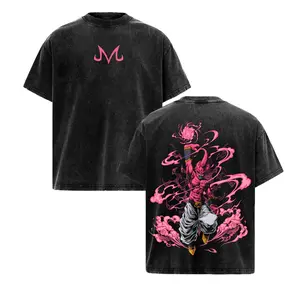 Vintage DBZ "Evil Buu" Vintage Unisex Oversized Anime Manga Acid Washed Cotton T-shirt, graphic tee,anime merch fan, outfits men