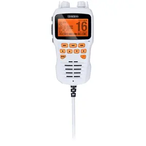 Uniden UMRMIC LCD Water-Proof Remote Microphone for UM725 VHF Radios, White, Enhanced Audio Performance