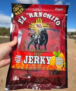 Blazing Hot NEW LOOK El Ranchito Crunchy Beef Jerky Net Wt. 2 oz