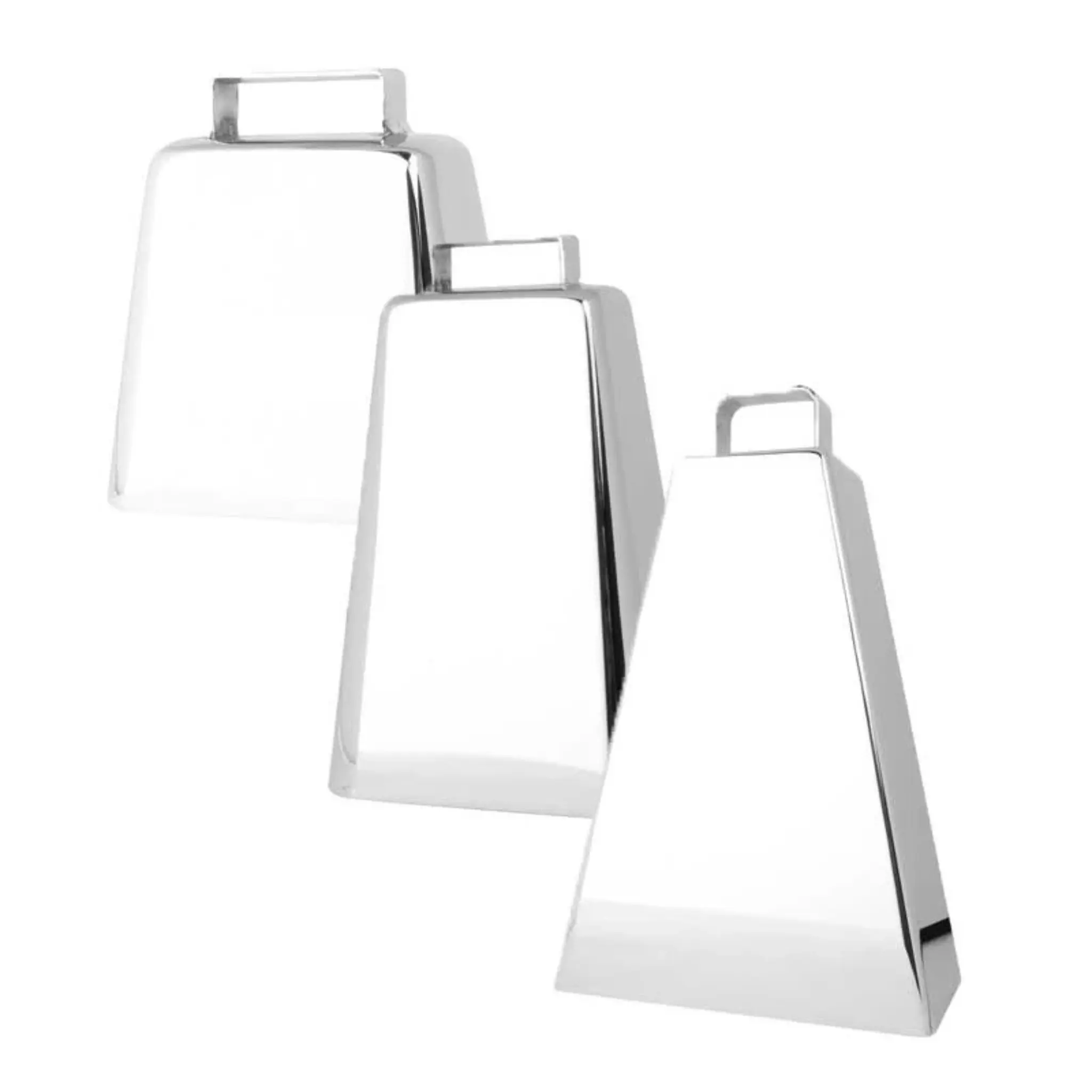 Grand General Chrome Cow Bells - Large Metallic Auto Accessories for Events, Display Use