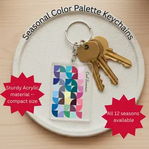 Seasonal Color Palette Keychain, Acrylic Armocromia Guide, Color Season Keychain, Color Seasons Palette Swatch, Wardrobe Shopping Guide