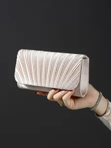 Women's Elegant Pleated Design Evening Bag, Exquisite Trendy Clutch Bag, Fashionable Shoulder Crossbody Bag for Party Decoration, Handheld Bag Purse, Elegant Stylish Purse