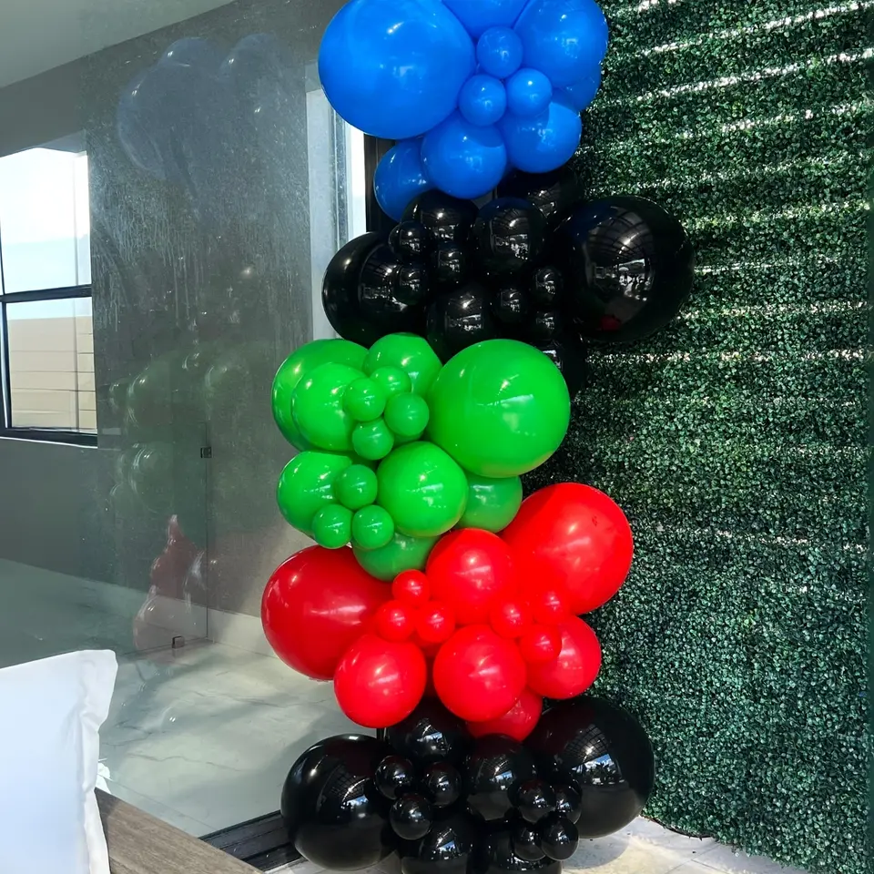 Balloon Garland Kit - Superhero Inspired Balloons for Parties - 260 Premium Balloons, 6ft/8ft/10ft Options, Easy Setup Video Tutorial