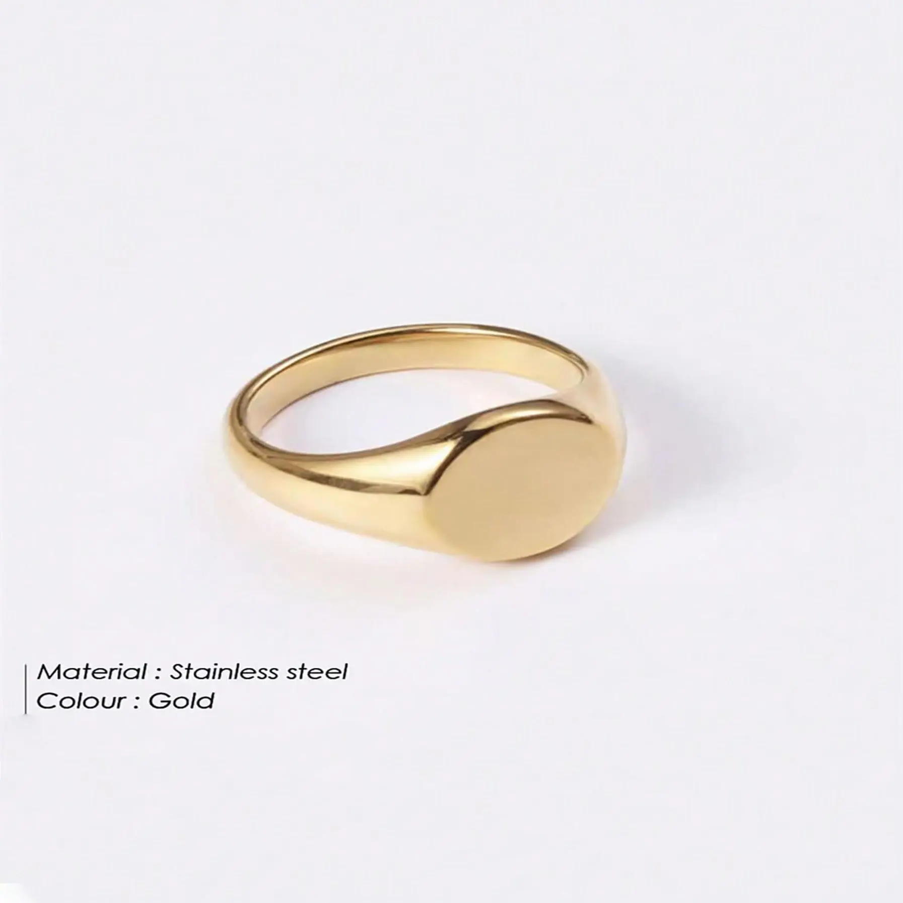 1pcs Minimalist Band Luxury Style metal band Couple steel Round graceful Flat Gift resizable