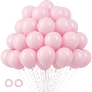 105pcs Light Pink Balloons 12inch Pastel Pink Balloons for Boys Girls Birthday Baby Shower Gender Reveal Wedding Decorations