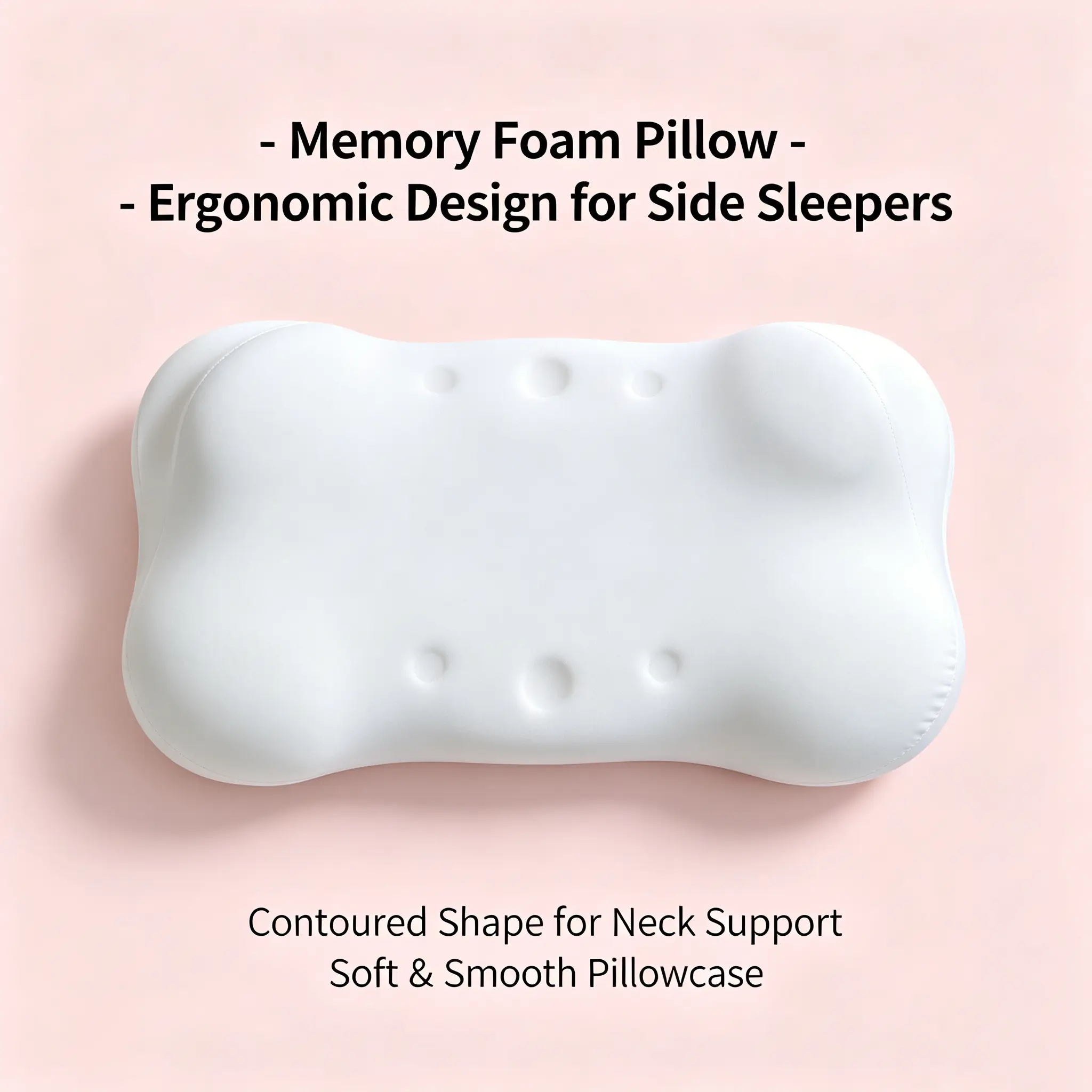 Cloud Pillow - Ergonomic Cervical Pillow +Dual-Height Memory Foam for Side Back & Stomach Sleepers Best Pillow