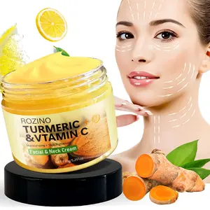 150g Turmeric Vitamin C Face and Neck Cream ROZINO Facial Moisturizing, Deep Moisturizing Repair, Moisturizes and Tightens, Brightens and Revitalizes The Skin, Providing A Luxurious and Repairing Experience for The Face and Neck