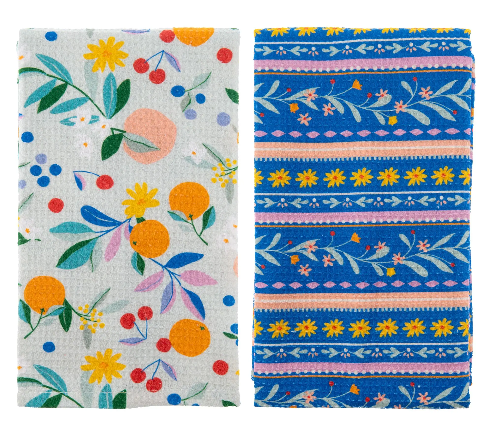 Karma Set of 2 Waffle Weave Tea Towels