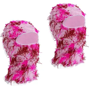 2 Pack Distressed Balaclava Ski  for Men,Shiesty Sheisty Knitted  for Cold Weather,Women Winter Full Covering