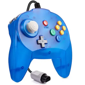 Transparent N64 Controller, Wired N64 Game Controller, Classic 64 Video Game Joystick, Suitable For Ultra N64 Console Video Game System, Supports Shock Pack, Memory Card
