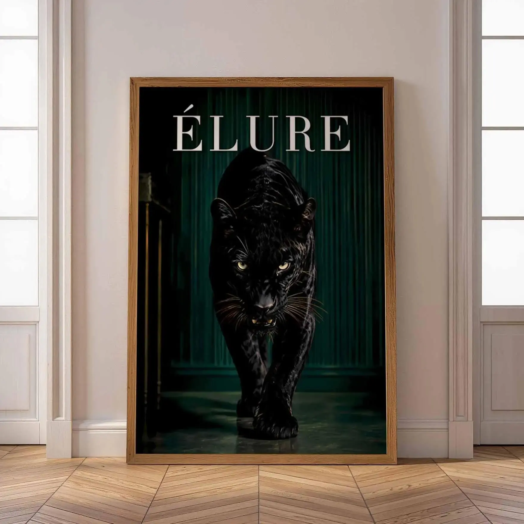 ÉLURE Series Black Panther Poster Magazine Cover Print Fashion Wall Art Luxury Decor Unframed Poster