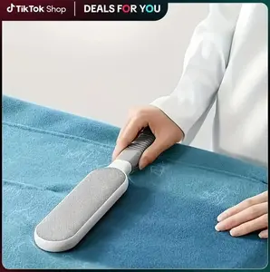 Double-Sided Self-Clean Furniture Lint Remover Brush, Efficient Pet Hair Catcher for Clothes, Sofa, Portable Deshedding Tool for Dog & Cat Grooming