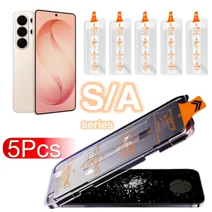 5-Pack Ultrasonic Fingerprint Unlock Compatible with Samsung Galaxy S26 Ultra S25 Edge S24 S23 S22 S21 A56 A55 A54 A53 A36 A35 A34 A26 A25 A16 A15 A06 A05 5g, 9h HD Tempered Glass Screen Protector with Dust-Free Film Accessories