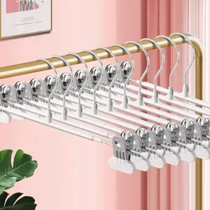 Pant hanger - Anti-slip and adjustable skirt hanger - Space-saving and thickened for ladies, suitable for men's pants - General-purpose for long pants, jeans and shorts