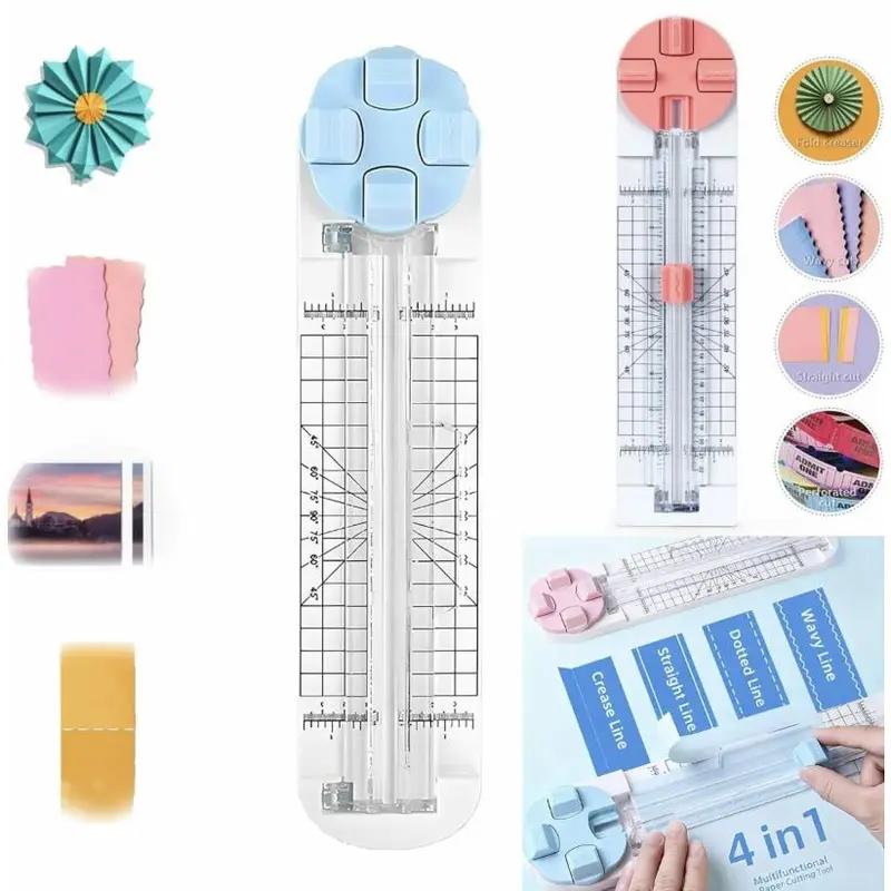 4-in-1 Paper Cutter & Trimmer for Straight, Wave,Perforated & Creasing | All-in-One Scrapbooking Tool for CraftPaper, Cardstock, Photos, Cards, Labels | Professional &Portable Paper Cutting Machine