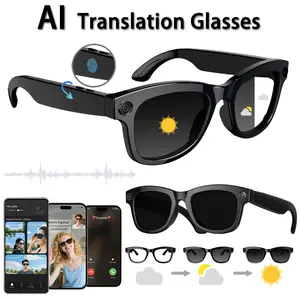 Smart Glasses with Ai Wake-Up and Photography, 500w HD Camera, 1080P Video Recording, Bluetooth-compatible, Language Translation, Dual Mode Wearable Gift, Multifunctional Smart Glasses