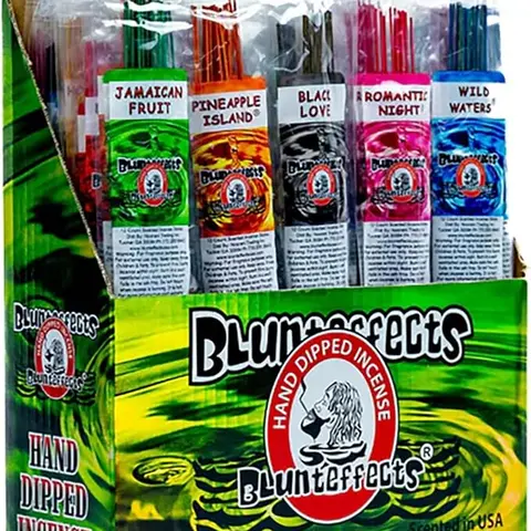 Blunteffects Premium Hand-Dipped Incense Sticks 144 Variety Pack 12 Assorted Scents 11 Long Aromatherapy Sticks for Home Meditation Relaxation Includes Free Holder USA Made - Tranquility