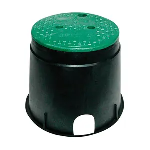 NDS 111BC 10 in. Round Box, Round Overlapping Cover Black or Green, House Organizers, Round Lid