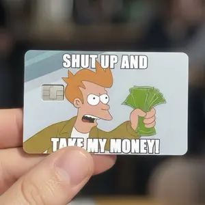(2 Pack) Funny Futurama Debit Card Skin High-Quality Vinyl Card Decal Credit Card Cover Scratch-Resistant Water-Resistant Everyday Accessories