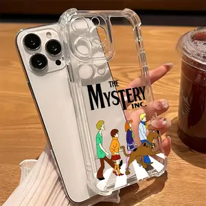 Warner Bros. Scooby-Doo Cartoon Funny Phone Case for iPhone 16, 15, 14, 13, 12, 11 Pro Max, X, XR, XS Max, 8, 7 Plus - Shockproof Transparent Soft Back Cover