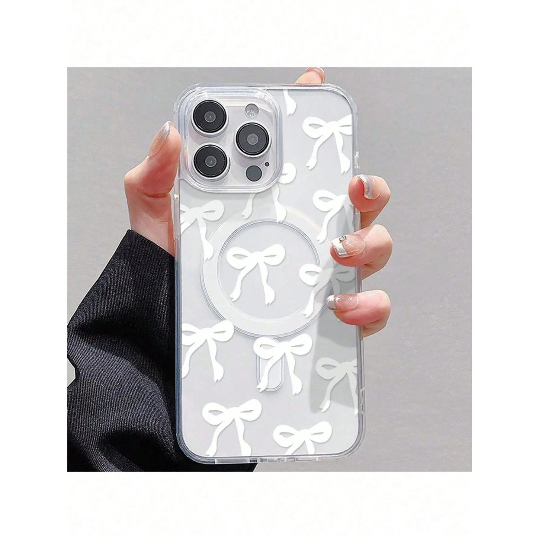 Blue bow magnetic phone case, protective, waterproof, shockproof, drop-resistant, and scratch-resistant, compatible with iPhone 17/16/15/14/13/12/11/X/XS/XS Max/16E. It is an ideal holiday gift for friends, family, and yourself., Tpu, Accessories, Smartph