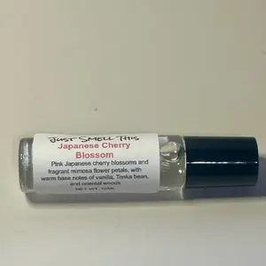 Just Smell This Japanese Cherry Blossom Perfume Oil Roll-On 10ml - Pink Blossoms & Mimosa Petals with Vanilla & Tonka Bean