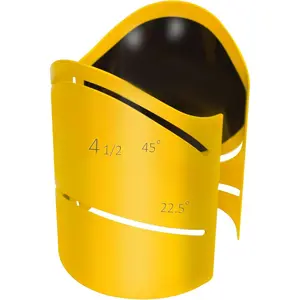 Metal  Guide Kit 4-1/2 inch Pro Pipe  Guide Cuts at 45?, 90?, 22.5?and saddle cut, Cut Pipe Saddle Template  Guide