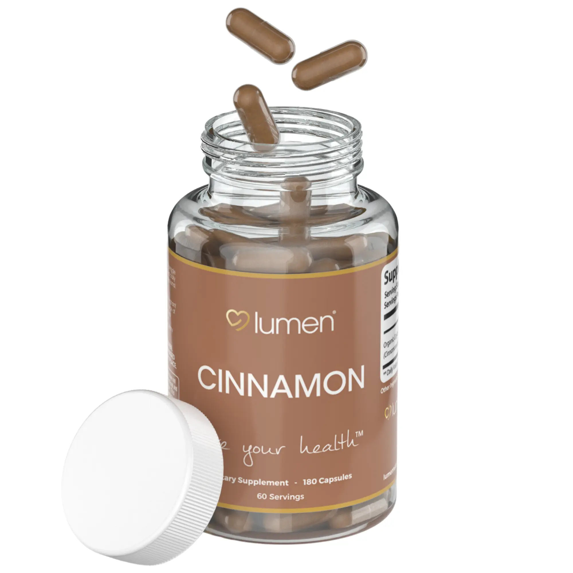 Lumen Naturals Cinnamon for Women – Organic Ceylon Cinnamon – 1800mg Per Serving – 180 Veggie Capsules – 60 Servings – Non-GMO, Gluten-Free, Vegan Formula