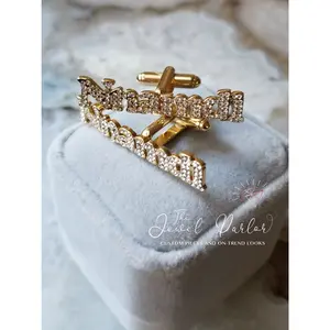 Custom Cufflinks in Crystal Font