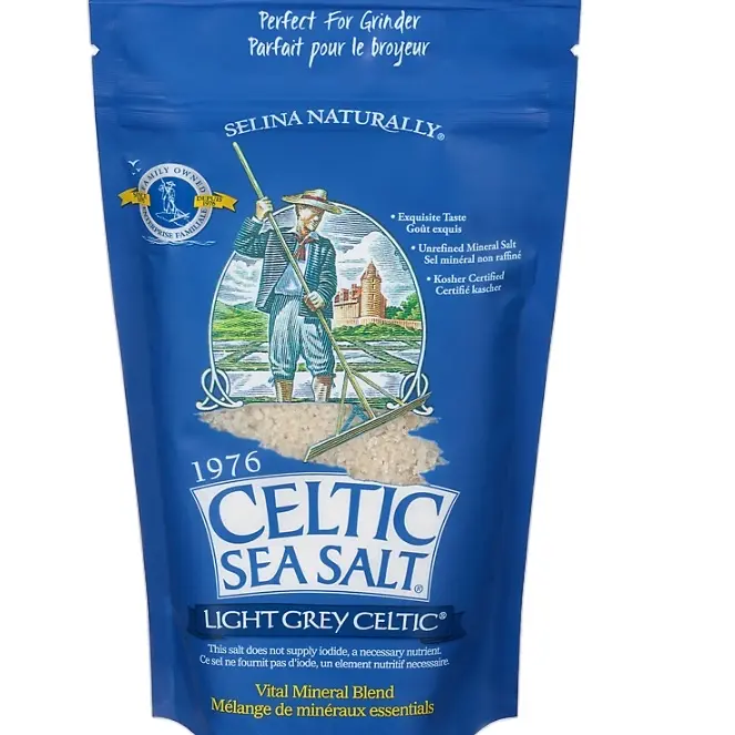 Celtic sea salt light grey Organic 1lb. Natural Flavor Iron Celtic sea salt light grey Organic 1lb. Natural Flavor Iron