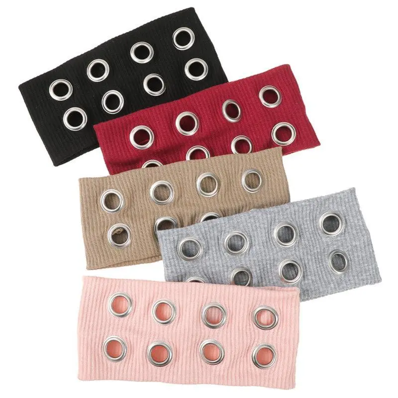 Grunge Y2K headband by Aeropostale with hollow eyelets, high-quality material. Gothic steampunk style accessory for punk girls. One size fits all, perfect for casual wear.