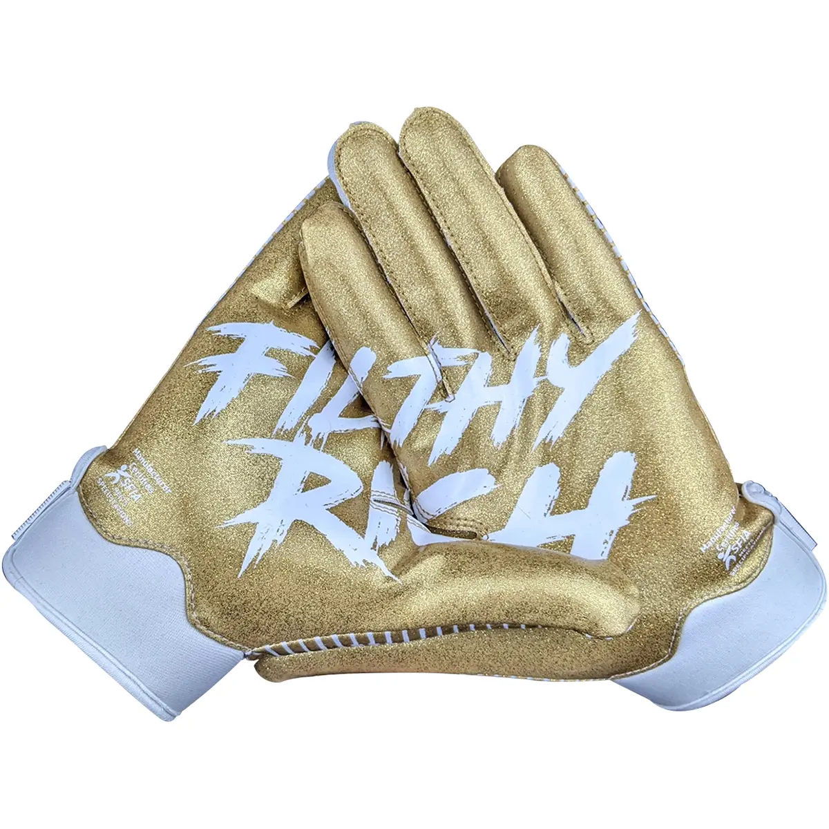 Battle Sports Adult Filthy Rich Doom 1.0 Football Receiver Gloves - Gold