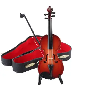 Mini Violin Model with Stand and Box, Perfect for Collectors and Music Enthusiasts, Compact Design for Easy Display and Storage