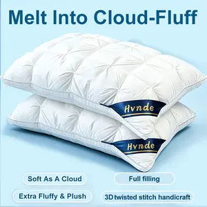 【Summerwins】Luxury Hotel Quality Bed Pillows For Sleeping, Low Allergy Polyester Fiber Cover, Premium Soft Down Alternative Fill For Back, Stomach Or Side Sleepers, Ergonomic Design, Deep Sleep