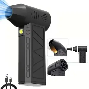 Turbo Jet Fan Handheld Powerful Fan with Electronic Display, Dust Removal Blower, High-Speed Cleaning Tool, Portable Air Circulator