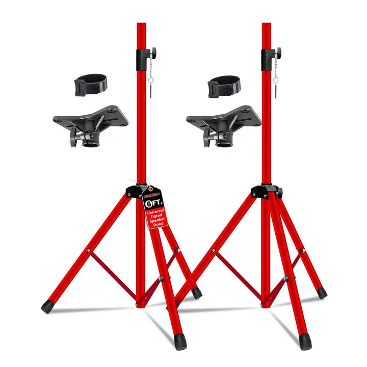 5 Core Speaker Stand Pair Height Adjustable PA DJ Tripod Studio Monitor Stands w 35mm Insert