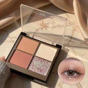 4‑color matte & shimmer eyeshadow palette with fine, non‑flaking silky texture. Highly pigmented and easy to blend for contouring, brightening and cut‑crease looks. Waterproof, long‑lasting and smudge‑proof. Ideal for daily, date and party makeup.