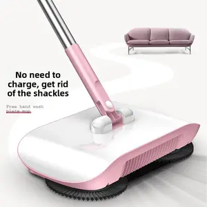 Hand Push Sweeper with Broom and Dustpan Set