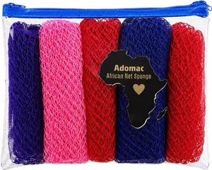 ADOMAC Exfoliating African Net Sponge, Bath Personal Care Accessory - Smooth Skin Cleansing Tool